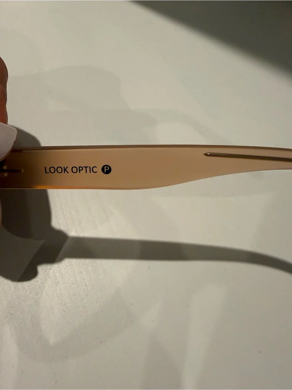 Matte Beige Women's Square Frame Glasses (Look Optic- Laurel Frames)